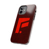 Durable Tough Phone Case - Stylish Red Wood Design for Protection