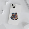 Playful Dog Duo Flexi Cases - Perfect for Pet Lovers