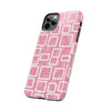 Chic Floral Tough Phone Case - Stylish Pink Frame Design