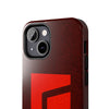 Durable Tough Phone Case - Stylish Red Wood Design for Protection