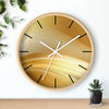 Elegant Gold Wave Wall Clock - Modern Home Decor Accents