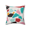 Modern Abstract Decor Pillow | Spun Polyester Square Pillow - Vibrant Geometric Design for Home Accent