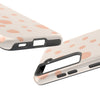 Chic Tough Phone Case with Abstract Blush Spots