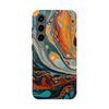 Vibrant Marble Tough Phone Case - Unique Artistic Design for Protection