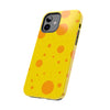 Cheerful Cheese Pattern Tough Phone Case - Vibrant Yellow with Orange Dots