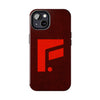 Durable Tough Phone Case - Stylish Red Wood Design for Protection