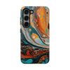 Vibrant Marble Tough Phone Case - Unique Artistic Design for Protection