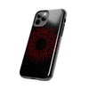 Bold Red Starburst Tough Phone Case - Durable Protection for Style and Safety