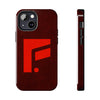 Durable Tough Phone Case - Stylish Red Wood Design for Protection