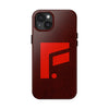 Durable Tough Phone Case - Stylish Red Wood Design for Protection