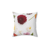 Floral Decor Square Pillow - Elegant Botanical Design for Home