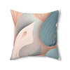 Boho Chic Spun Polyester Square Pillow - Modern Floral Design for Cozy Homes