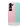 Stylish Tough Phone Case - Pastel Pink and Mint Design