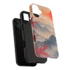 Elegant Cherry Blossom Phone Case - Tough Protection with Scenic Mountain Design