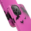 Halloween Bat Pattern Tough Phone Case - Pink Spooky Protection