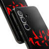 Bold Red Flames Tough Phone Case - Durable Protection for Adventurers