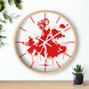 Chic Red Fashionista Wall Clock – Stylish Home Decor for Fashion Lovers