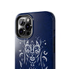 Artistic Tough Phone Case - Tribal Cat Design