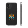 Retro Skeleton Clear Phone Case | Vibrant Design for Trendsetters