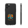 Retro Skeleton Clear Phone Case | Vibrant Design for Trendsetters