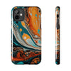 Vibrant Marble Tough Phone Case - Unique Artistic Design for Protection