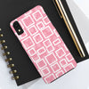 Chic Floral Tough Phone Case - Stylish Pink Frame Design