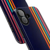 Retro Rainbow Tough Phone Case - Durable Protection for Your Device