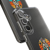 Retro Skeleton Clear Phone Case | Vibrant Design for Trendsetters