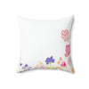 Floral Square Pillow | Soft Spun Polyester Cushion for Cozy Decor