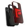 Durable Tough Phone Case - Stylish Red Wood Design for Protection