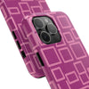 Vibrant Pink Geometric Tough Phone Case - Stylish and Durable Protection