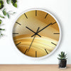 Elegant Gold Wave Wall Clock - Modern Home Decor Accents