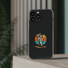 Retro Skeleton Clear Phone Case | Vibrant Design for Trendsetters