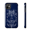 Artistic Tough Phone Case - Tribal Cat Design