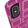 Vibrant Pink Geometric Tough Phone Case - Stylish and Durable Protection