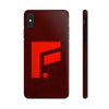 Durable Tough Phone Case - Stylish Red Wood Design for Protection