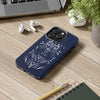 Artistic Tough Phone Case - Tribal Cat Design