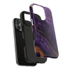 Elegant Purple Marble Tough Phone Case with Gold Accents