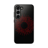 Bold Red Starburst Tough Phone Case - Durable Protection for Style and Safety