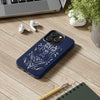 Artistic Tough Phone Case - Tribal Cat Design