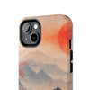 Elegant Cherry Blossom Phone Case - Tough Protection with Scenic Mountain Design