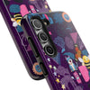 Whimsical Tough Phone Case - Colorful Animal and Floral Design