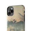 Mountain Blossom Tough Phone Case - Durable Phone Protector with Cherry Blossom and Scenic Design