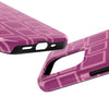 Vibrant Pink Geometric Tough Phone Case - Stylish and Durable Protection