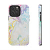 Colorful Marble Tough Phone Case - Durable and Stylish Protection