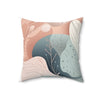 Boho Chic Spun Polyester Square Pillow - Modern Floral Design for Cozy Homes