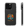 Retro Skeleton Clear Phone Case | Vibrant Design for Trendsetters