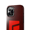 Durable Tough Phone Case - Stylish Red Wood Design for Protection