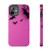 Halloween Bat Pattern Tough Phone Case - Pink Spooky Protection