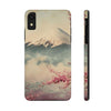 Mountain Blossom Tough Phone Case - Durable Phone Protector with Cherry Blossom and Scenic Design